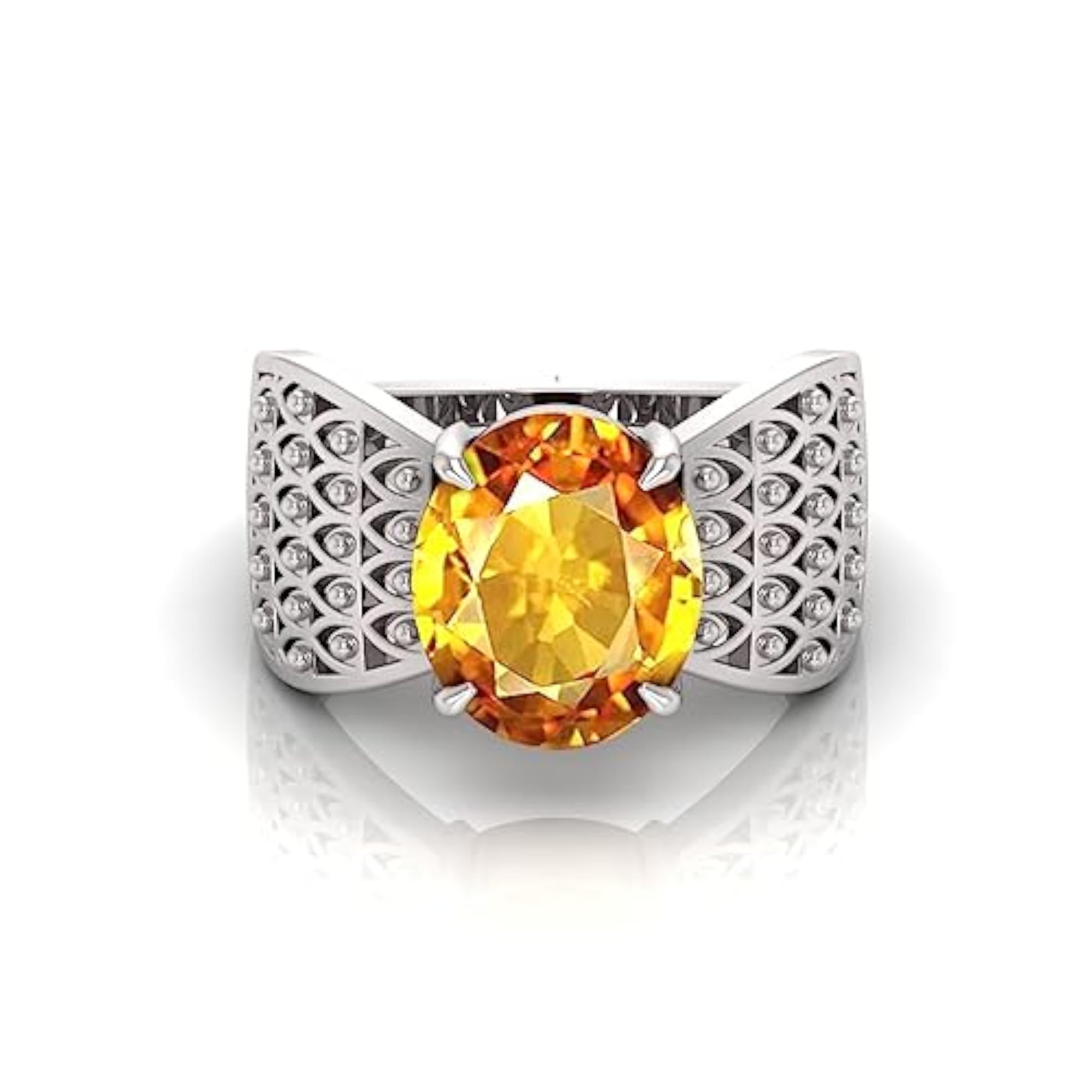 8.25 Ratti Yellow Sapphire Adjustable Ring, Certified